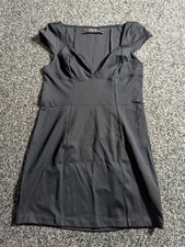 Silence + Noise Greta Black Dress Medium Mini Urban Outfitters