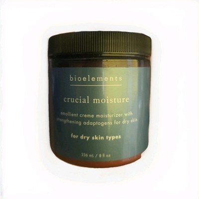 BIOELEMENTS CRUCIAL MOISTURE EMOLLIENT CREME MOISTURIZER FOR DRY SKIN 8 OZ NEW