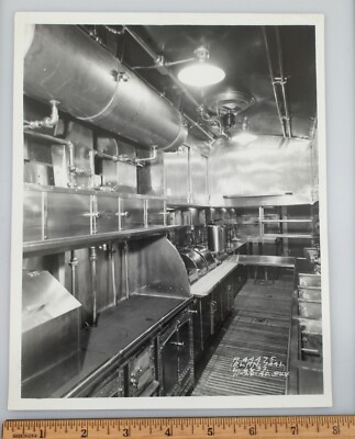 Vintage 1940 Pullman Train Kitchen Car Mfg. Company Original Photograph
