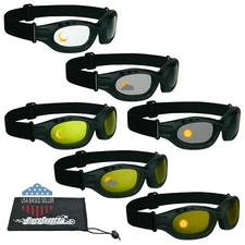 Photochromic Transitional Motorcycle Adjustable Goggles Day Night Biker Sunglass