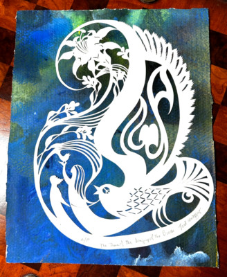 SONG OF SONGS Tsirl Waletzky signed ARTIST'S PROOF LASER PAPER CUT