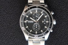 FOSSIL CH2935 CHRONOGRAPH WATCH IN BLACK & WHITE DIAL STAINLESS STEEL A CLASSIC