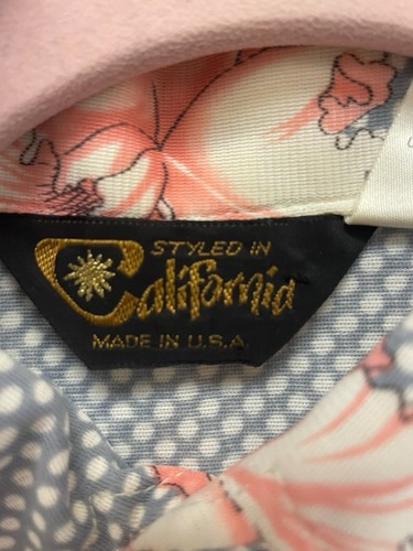Vintage 70s JCPenney Styled In California Floral Disco Dagger Collar Shirt Small - Picture 4 of 7