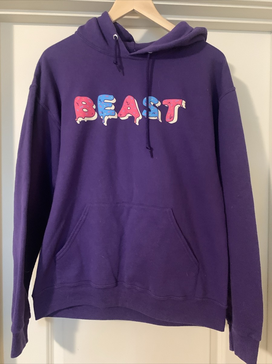 Mr Beast Cookie Sweatshirt Hoodie Purple Medium