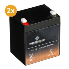 12V 5AH SLA Battery replaces 6-DW-5 NPX-25 PS-1242 PXL12050 GP1250 WP4-12  - 2PK