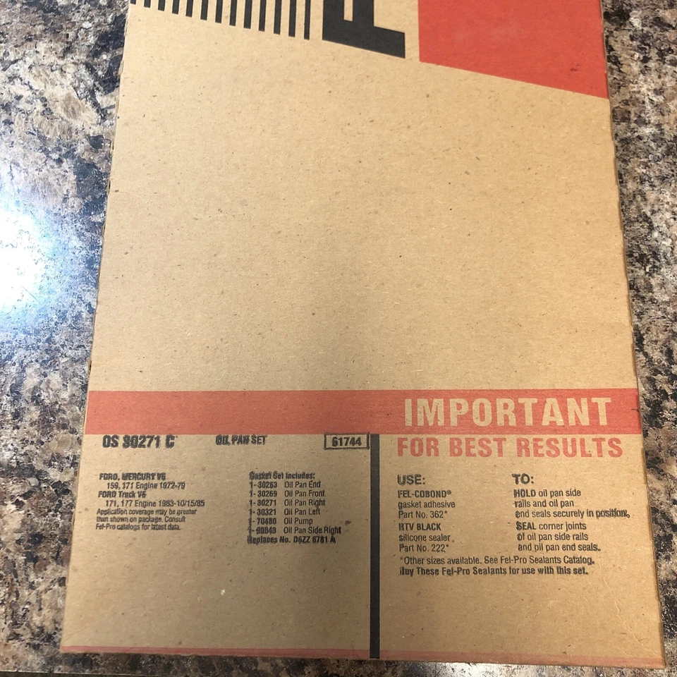 Комплект прокладок поддона масла двигателя Fel-Pro OS 30271 C! F + S! - Изображение 2 из 4