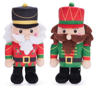 NEU OFFIZIELLER 12 ZOLL WEIHNACHTS-NUSSKNACKER PLÜSCHTIER WEIHNACHTEN STOFFTIERE