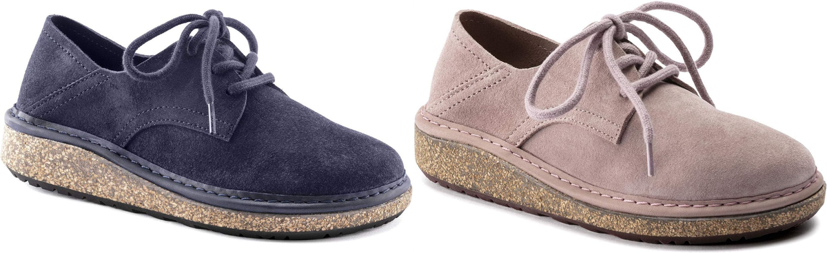 New in-Box Birkenstock Kids Gary Oxford Suede Regular Navy Lavender -Select  Size