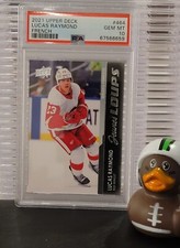 2021-22 Upper Deck Young Guns French Variation PSA 10 Lucas Raymond Jeunes Loups