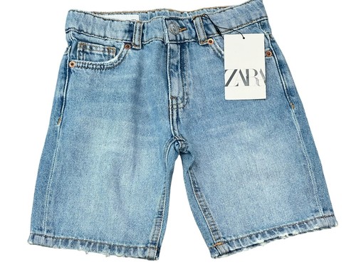 ZARA KIDS BOYS DENIM BLUE SHORTS JORTS ORIGINAL FIT SIZE 7 NWT 6855/501 - Picture 6 of 11