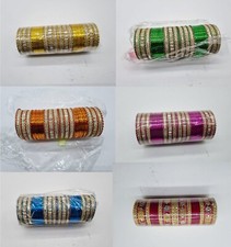 Pack of 48 pc Metal Indian Punjabi Chura Designer Bangle Chuda Set