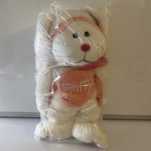 Fluffy The Bunny Bear 40 cm (2002) Libra Rainbow Land, GRAN gorro modelo de juguete de peluche - Imagen 6 de 11