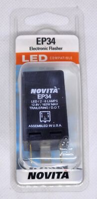 Novita EP34 LED Compatible Electronic Flasher 12.8V 162W Max For 2-6 Lamps Trail