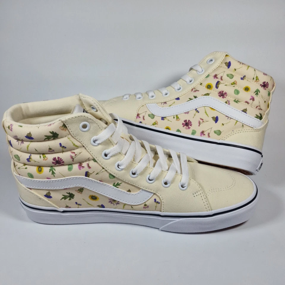 Vans Filmore Womens Trainers Size 7.5 Cream Pressed Floral Flower Classic Shoes - Image 4 of 4