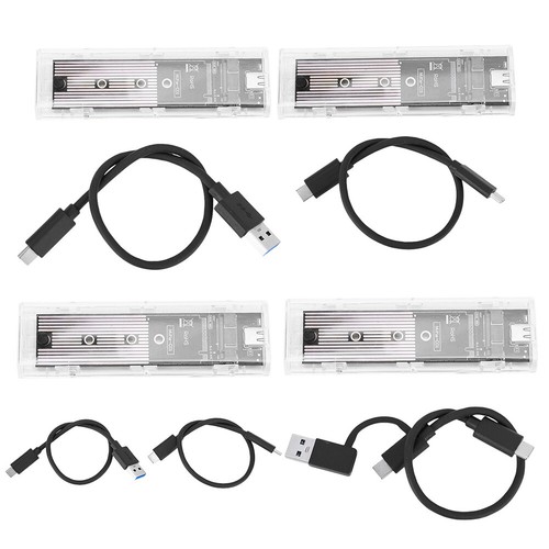 M.2 PCI-e NVME Clear SSD Case 10Gbps USB3.1 Type C Hard Disk Case M Key B +M Key - Bild 6 von 14