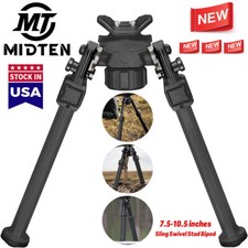 Adjustable Bipod 7.5"-10.5" Universal Sling Swivel Stud Mount Bipod For Hunting