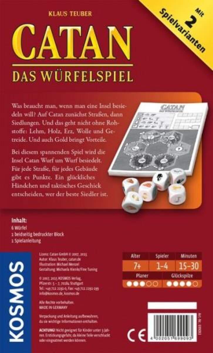 Thumbnail - Kosmos Catan Das Würfelspiel