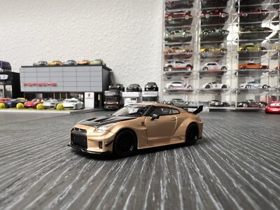Time Micro 1:64 Dream Nissan GT-R R35 LBWK Gold | eBay