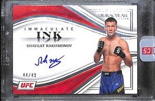 Tarjeta de tinta inmaculada UFC firmada por Shavkat Rakhmonov 2023 #/49