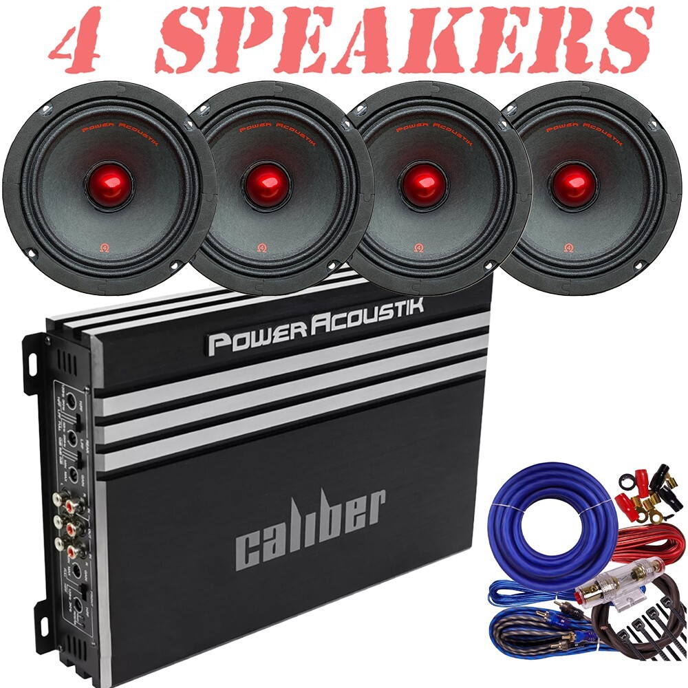 Мощные динамики среднего диапазона Acoustik PR-654 мощностью 65 Вт и 4-канальный усилитель мощностью 1600 Вт 38290₽