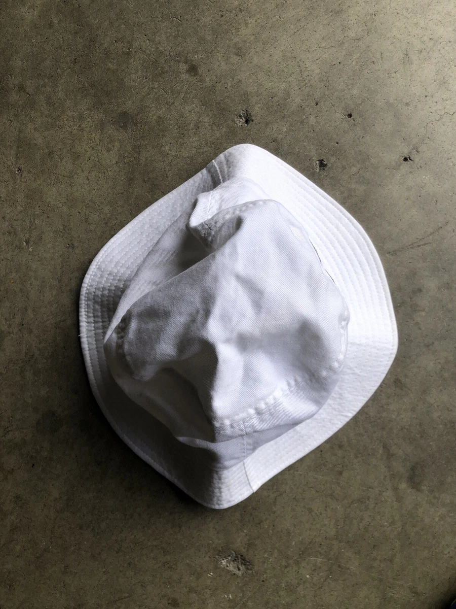 Vintage Stussy Capz Graffiti Bucket Hat sz S/M White Made in USA