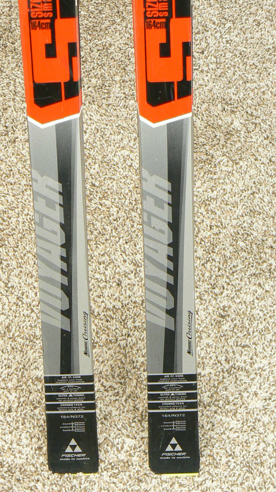 164 cm FISCHER VOYAGER Wide Body Waxless Nordic Cross Country Ski w/ SNS PROFIL eBay