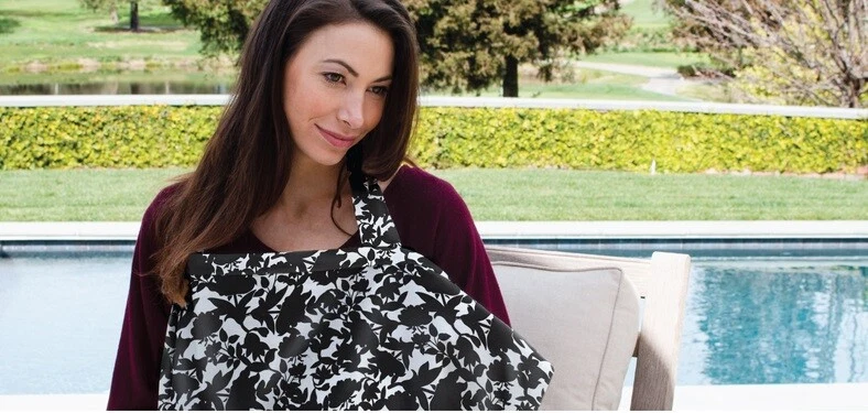 Bebe au Lait Premium Algodón Discreto Enfermería Cubierta Manta, Floral Sakura Nuevo Foto 4 de 4