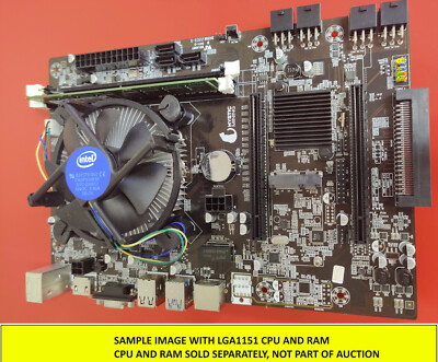 Riserless Mining Motherboard 12 GPU Mini-ITX LGA 1151/Socket H4 Intel  DDR3 SDRAM Ethernet (RJ-45) RTX Compatible Motherboard only