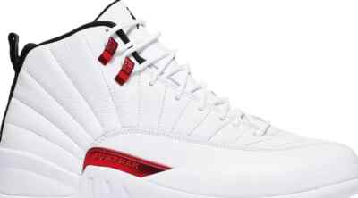 jordan retro 12 white black university red