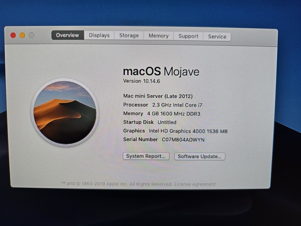 Macデスクトップ Apple Mac mini 2012 i7 2012 Mac Mini | 2.6 GHz Quad-Core Intel Core i7 | 16 GB RAM