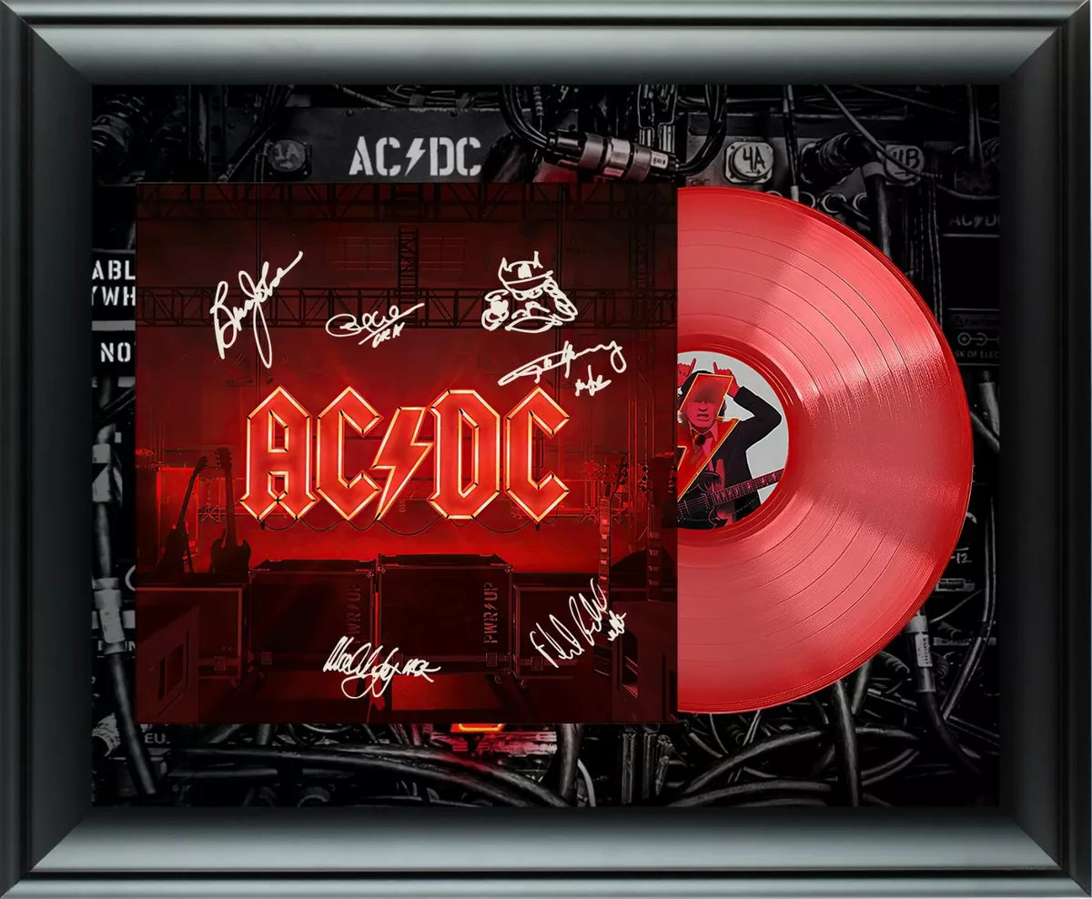 AC DC AC DC Autographed RARE Ltd Edition Red Vinyl