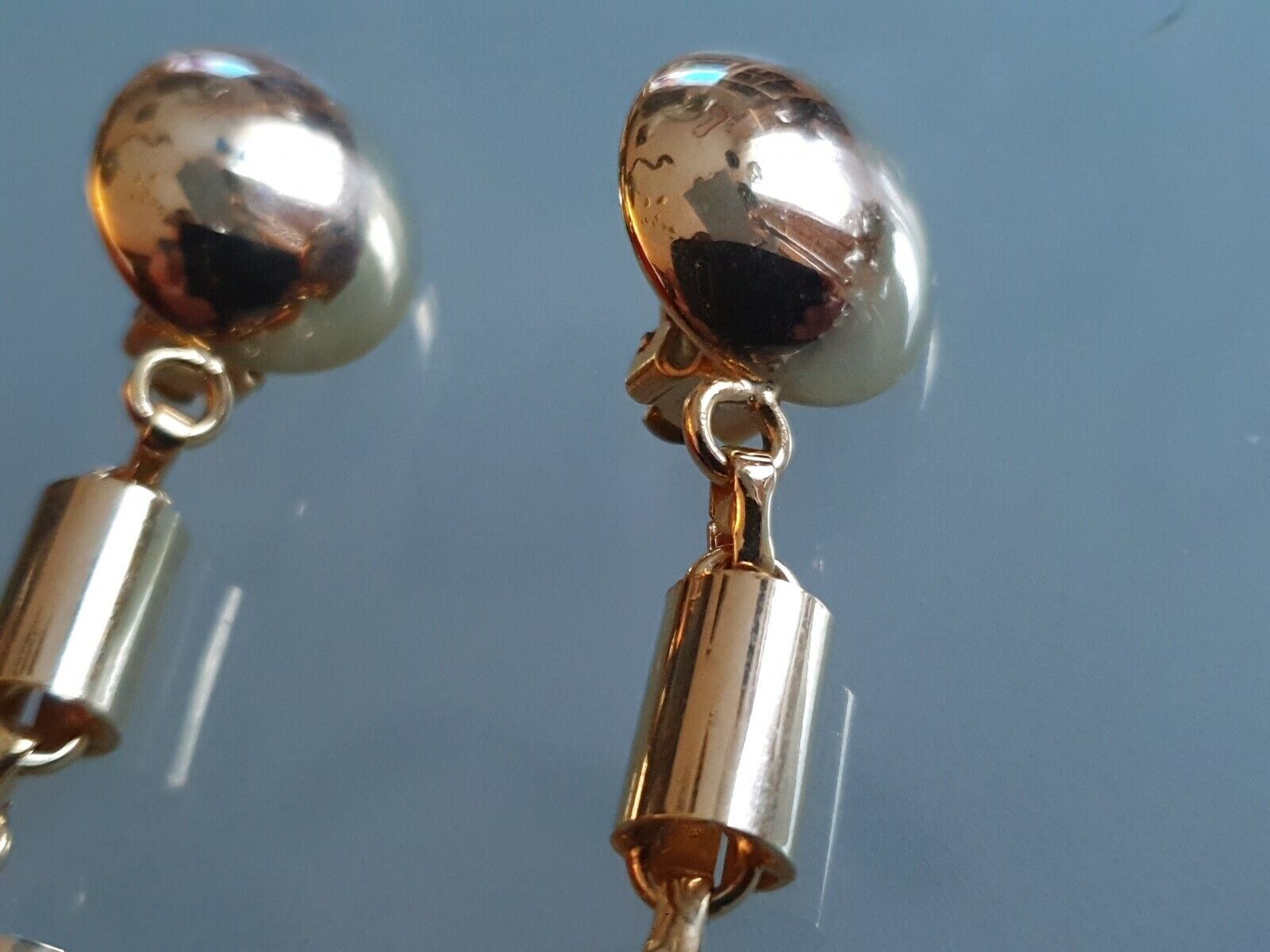boucles d'oreilles clips  vintage 1980s  style couture pendantes les sifflets Uzupełnienie krajowe