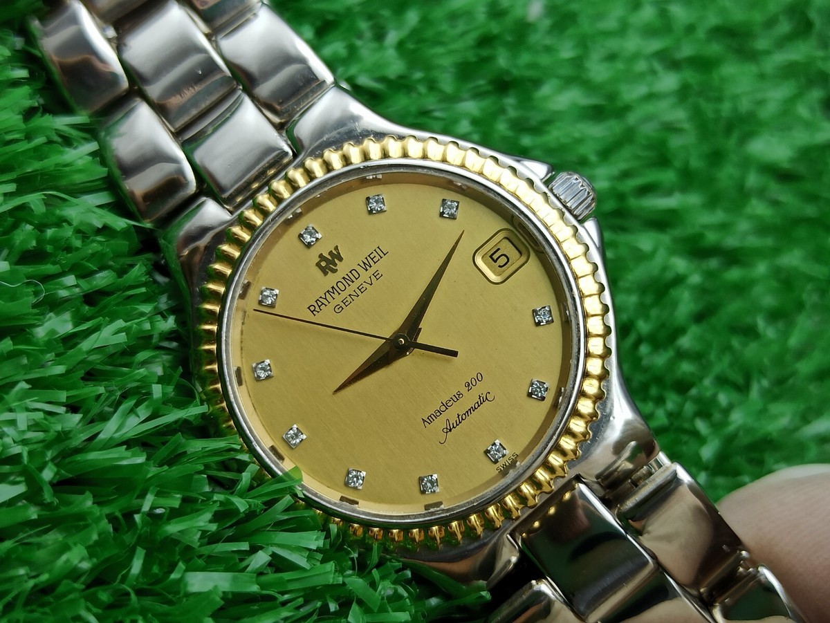 ◆美品 稼働 RAYMOND WEIL Amadeus 200 腕時計 デイトc RARE AUTOMATIC WATCH RAYMOND WEIL AMADEUS 200 18K GOLD