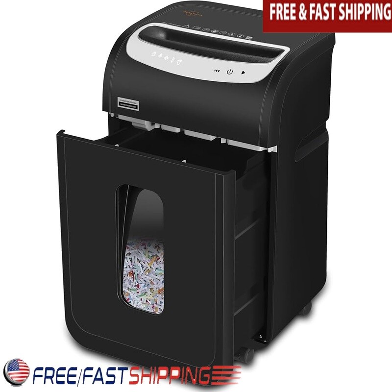 25 Sheet Heavy Duty Cross Cut Paper Shredder Jam Proof Quiet