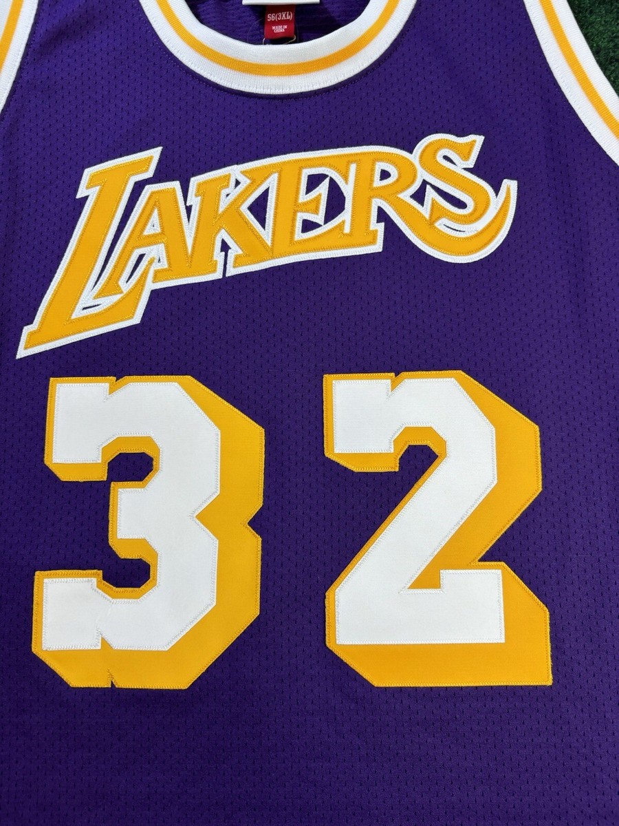 100% Authentic Magic Johnson 1984-1985 Purple Mitchell & Ness