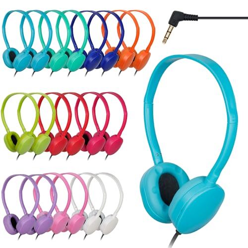 TJZXGUI Kids Headphones Bulk 15 Pack for Classroom School Wholesale Class Set...