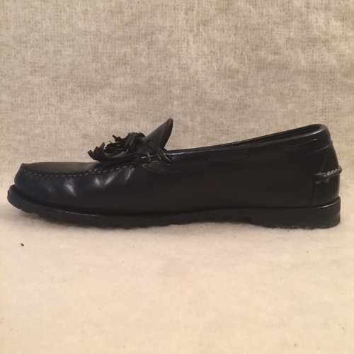 Allen Edmonds Dellwood Slip-On Moc Kilt Tassel Loafers Black Shoe Mens Sz 11.5 D - Picture 11 of 12