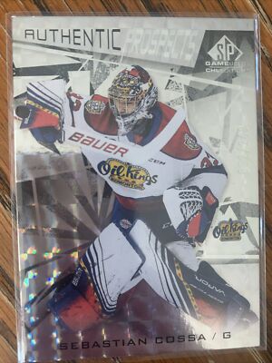 Sebastian Cossa  Authentic Prospects   2021-22  Sp Game Used Hockey  092/249