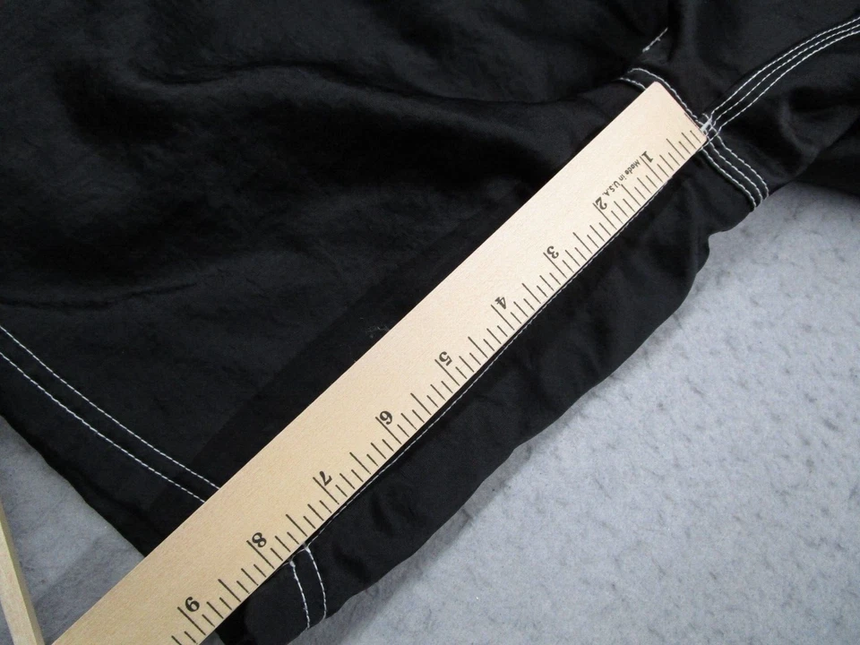 Pantalones Cortos De Colección Gotcha Para Hombres 33 Negros 8" Nylon Surf Natación Playa Retro Y2K Foto 4 de 4