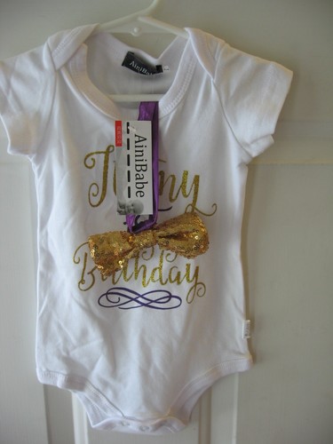 girls size 12 months,"Its my first birthday" matching headband, t-shirt, new wit - Picture 5 of 7