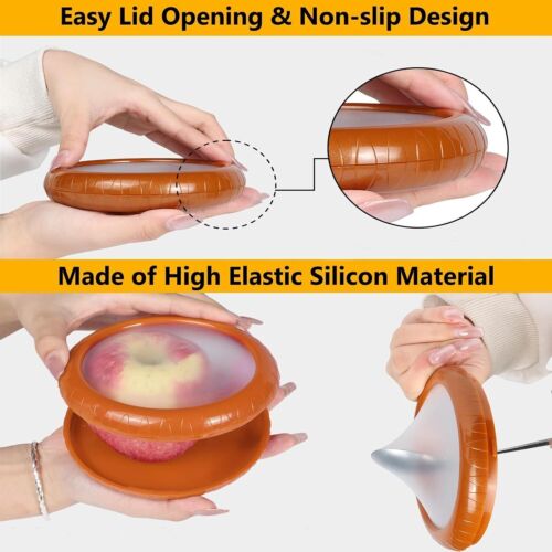 Silicon Avocado, Saver And Tomato, Holder Reusable Storage Containers For Fridge - Picture 3 of 9