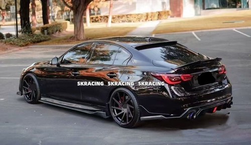 Carbon Fiber Rear Window Roof Spoiler Wing Lip Body Kits Fits Infiniti Q50 Sedan - Picture 6 of 15