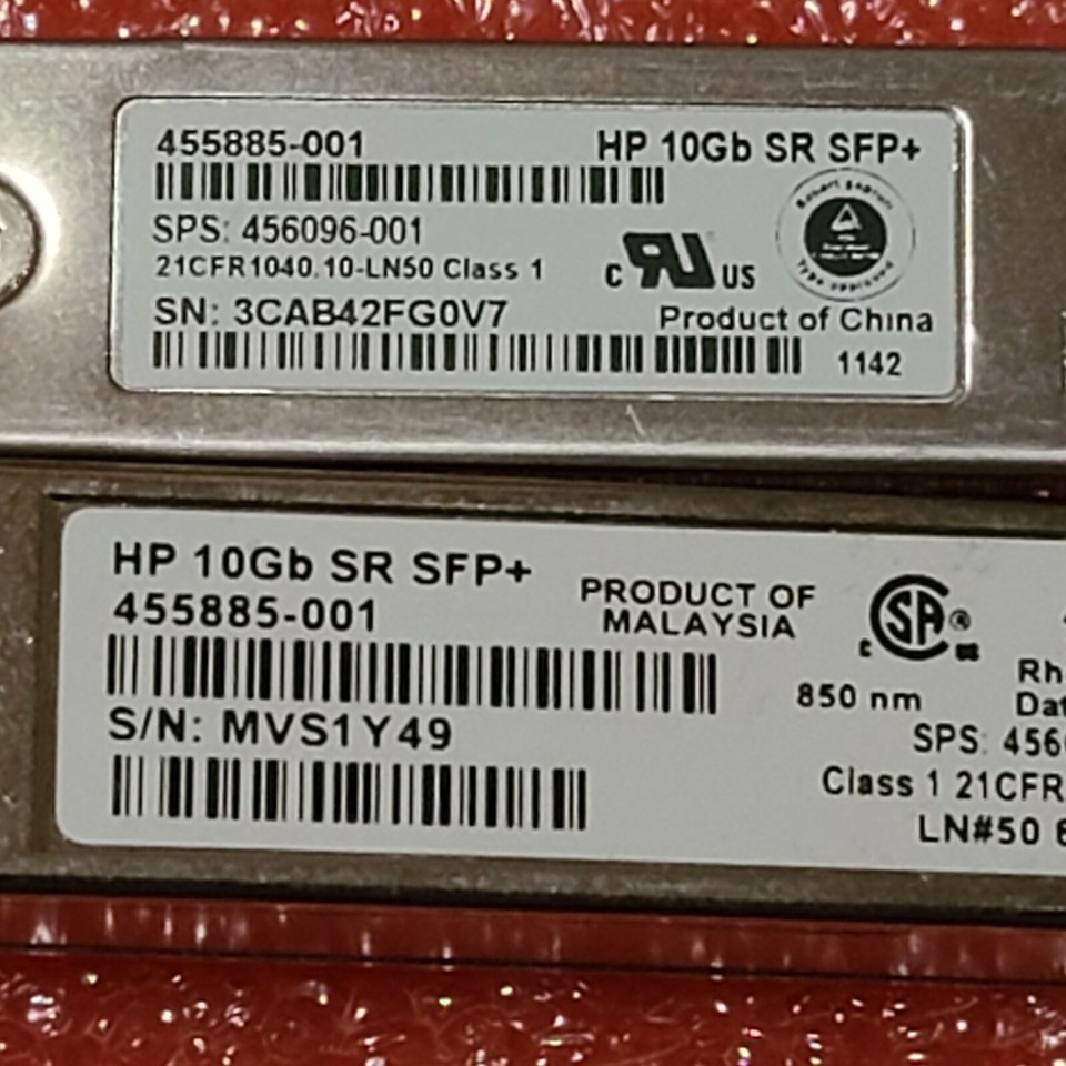 HP 10Gbe 455883-B21 455885-001 456096-001 Ricetrasmettitore HP BladeSystem Classe C MMF - Foto 3