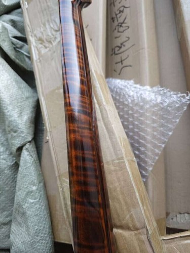 Cuello de guitarra eléctrica 4A Tiger Flame con arranque de arce tostado 21 trastes para Fender ST - Imagen 6 de 7