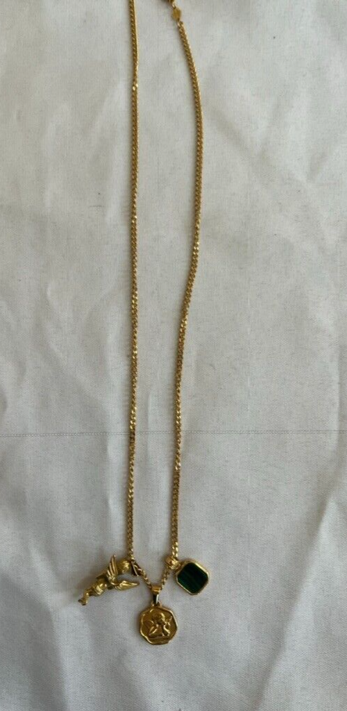 Nialaya Jewelry gold-plated Trio charm necklace | eBay