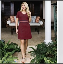 Draper James Stripe A line Ponte Dress Large