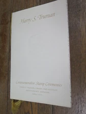 Vintage  Harry S. Truman Commemorative Stamp Ceremonies May 8, 1973 book