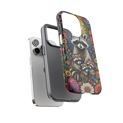Colorful Raccoon iPhone Case, Tough Cases, Animal Lover Gift, Baby Racoons Cute - Picture 77 of 106