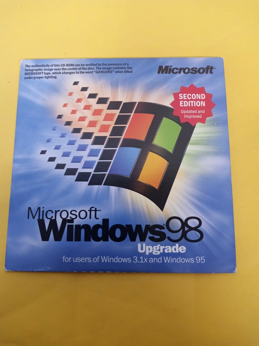 Microsoft Windows 98 セカンドエディション MICROSOFT WINDOWS 98 SECOND EDITION FULL OPERATING SYSTEM WIN 98