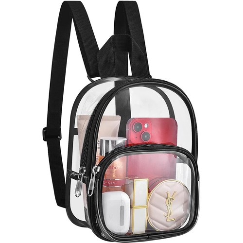 DHL Transparente Taschen Durchsichtiger PVC-Rucksack Reiseschultasche Rucksack~ - Bild 3 von 20